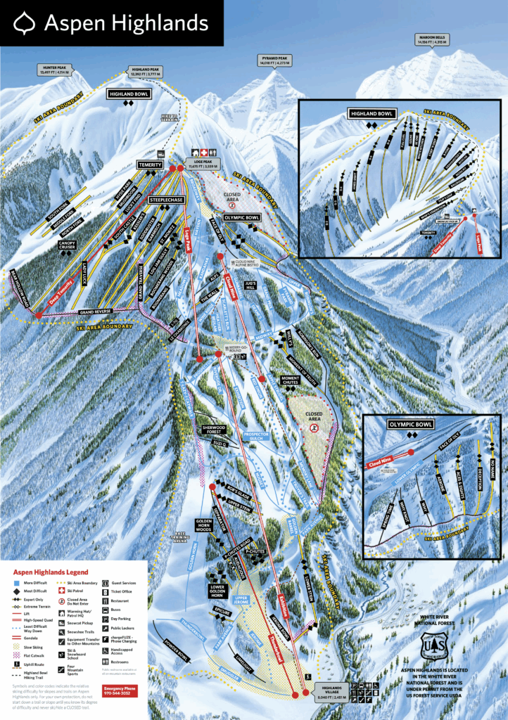 aspen highlands trail map