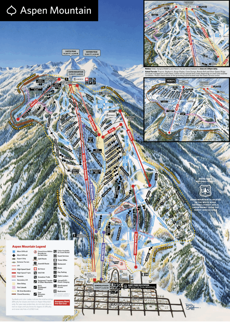 aspen mountain trail map