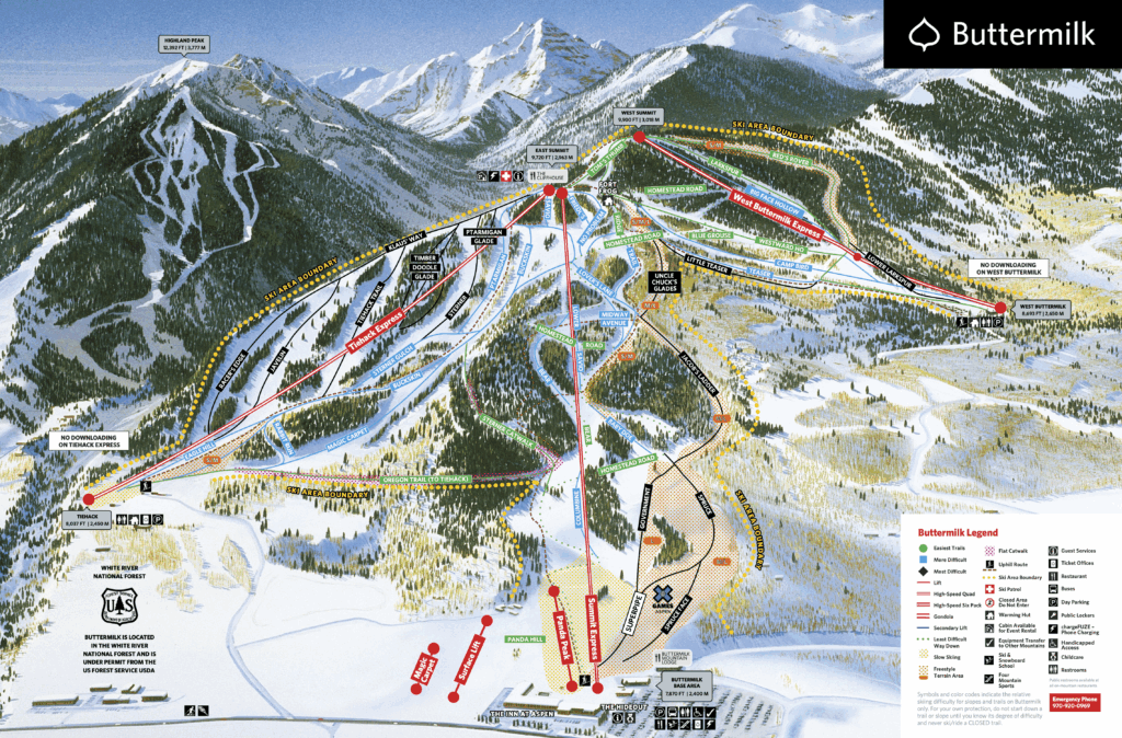 buttermilk trail map