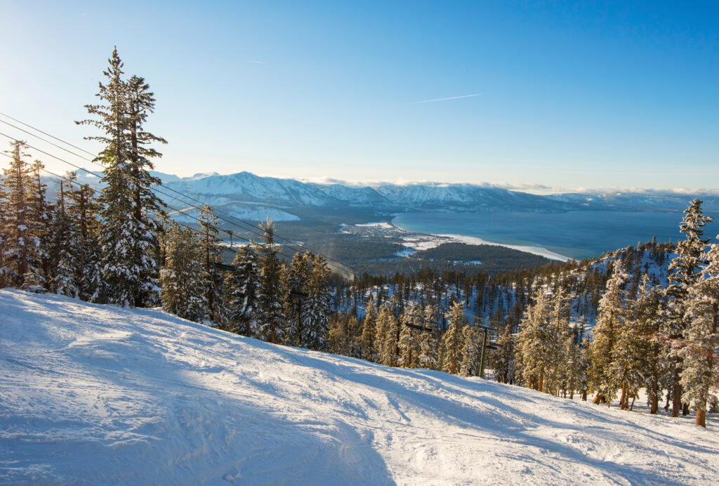 heavenly mountain at sunset