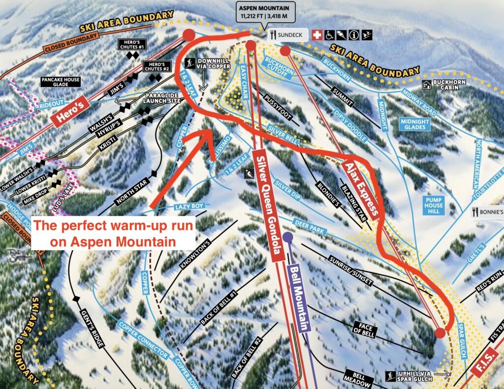 aspen mountain with no crowds